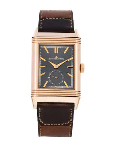 Jaeger LeCoultre Reverso Duo Grey Baton Dial